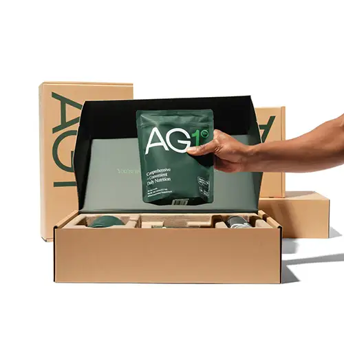 AG1, premium greens powder with comprehensive health benefits