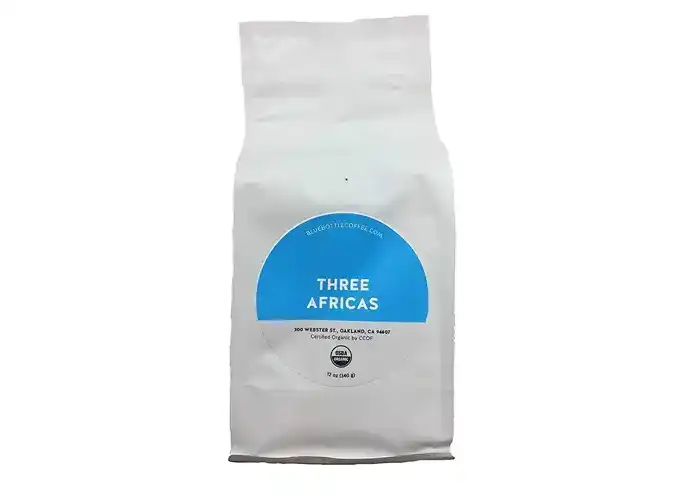 Blue Bottle Coffee, Three Africas Blend, a fruity and balanced coffee blend