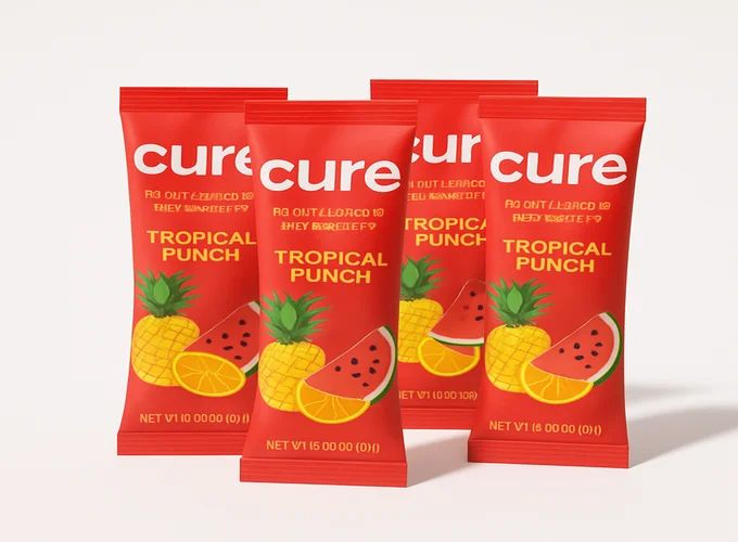 Cure Hydration Plant-Based Electrolyte Drink Mix Tropical Punch