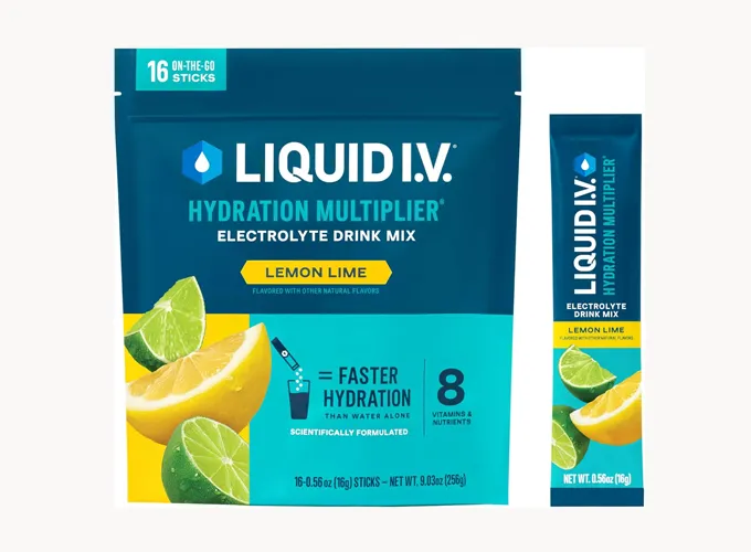 Liquid I.V. Hydration Multiplier, second best electrolyte powder for rapid hydration